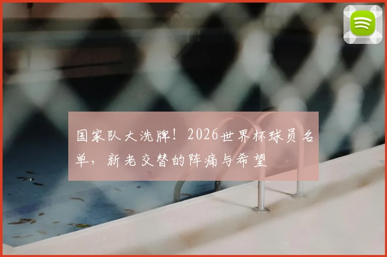 国家队大洗牌！2026世界杯球员名单，新老交替的阵痛与希望